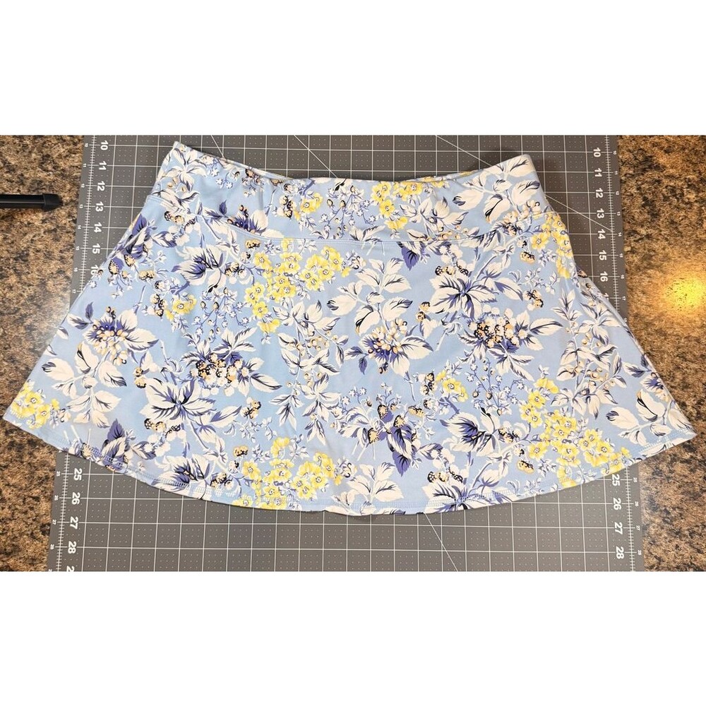 Laura Ashley Womens XL Athletic Skort Blue Tennis Golf Skirt Built In Shorts